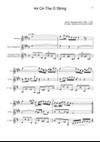 Air on the G String. For Clarinet, T. Sax and Guitar. Score and Parts.