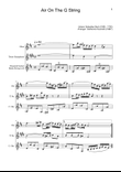 Air on the G String. For Oboe, T. Sax and Guitar. Score and Parts.