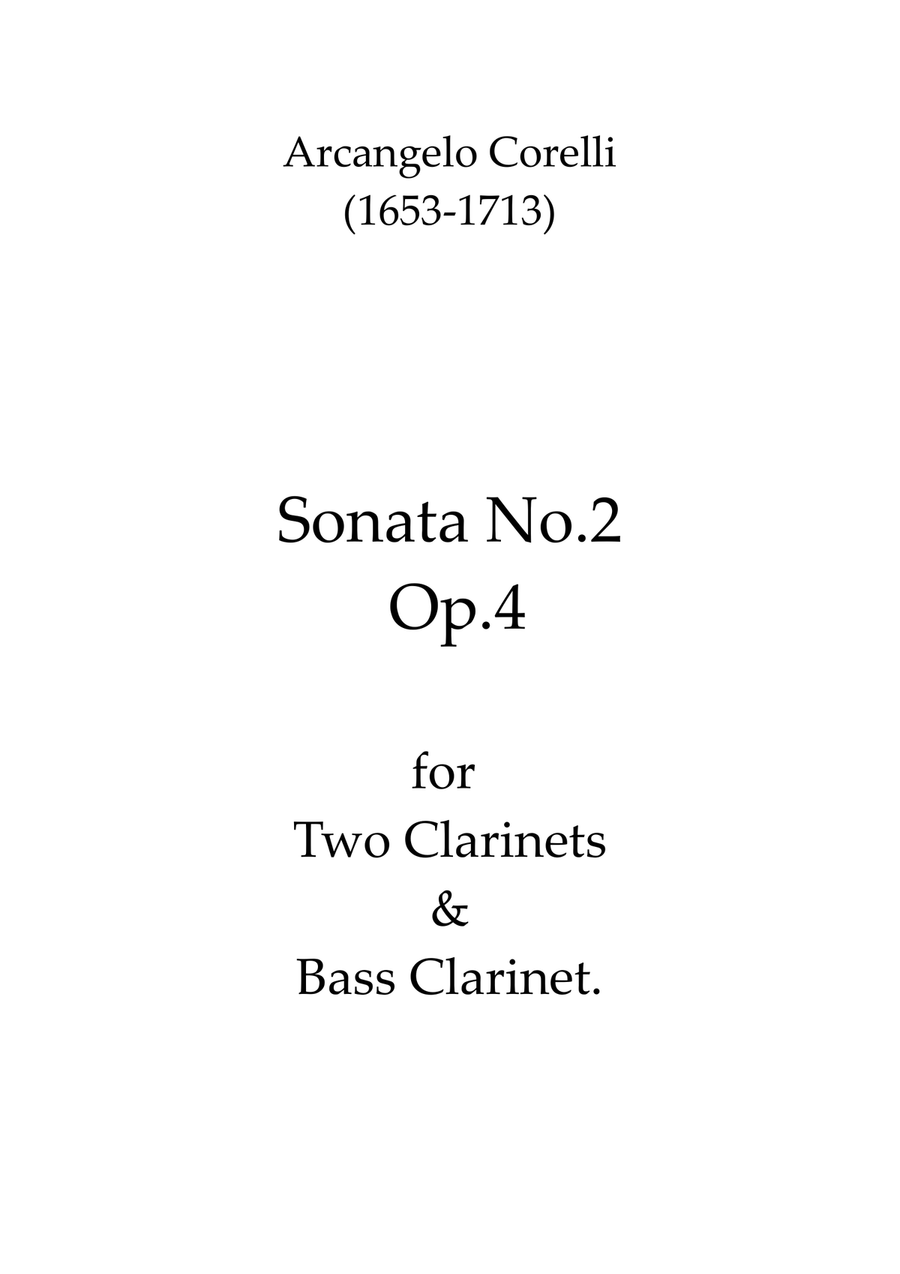 Sonata No.2 Op.4 Sonata No.2 Op.4 Clarinet Trio scores gallery preview page 1