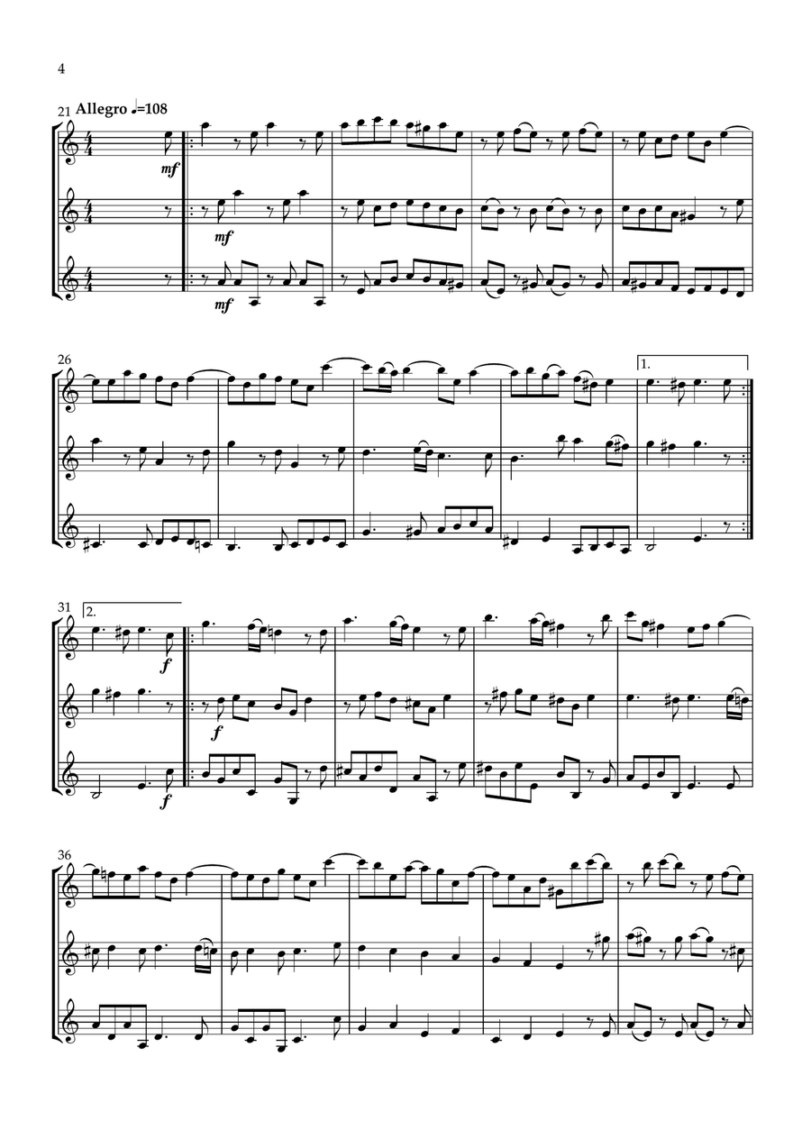Sonata No.2 Op.4 Sonata No.2 Op.4 Clarinet Trio scores gallery preview page 4