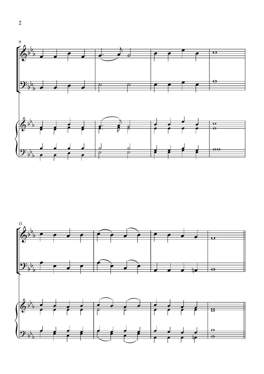 Onward, Christian Soldiers (Violin, Bassoon and Piano) - Easy Level Bassoon scores gallery preview page 2