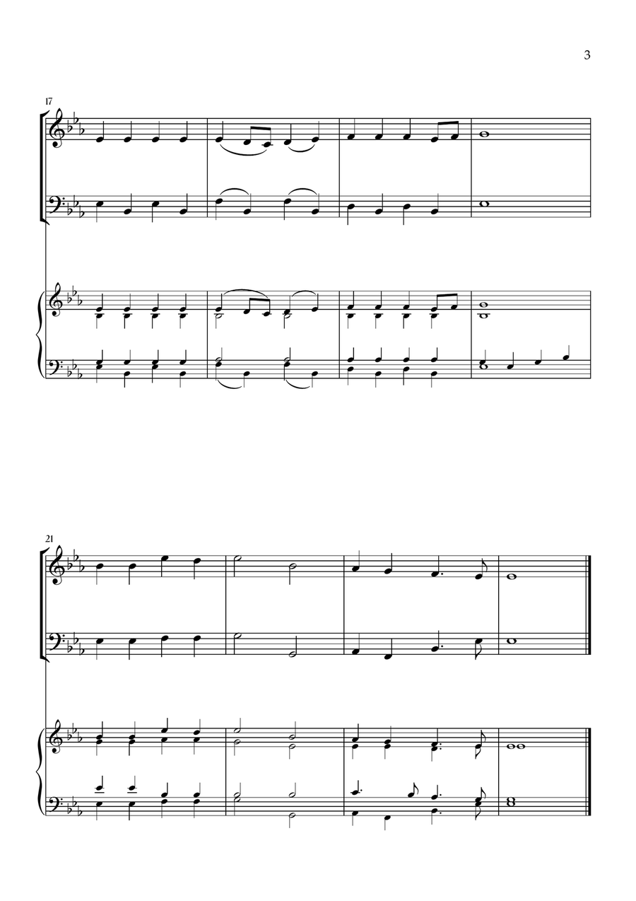 Onward, Christian Soldiers (Violin, Bassoon and Piano) - Easy Level Bassoon scores gallery preview page 3