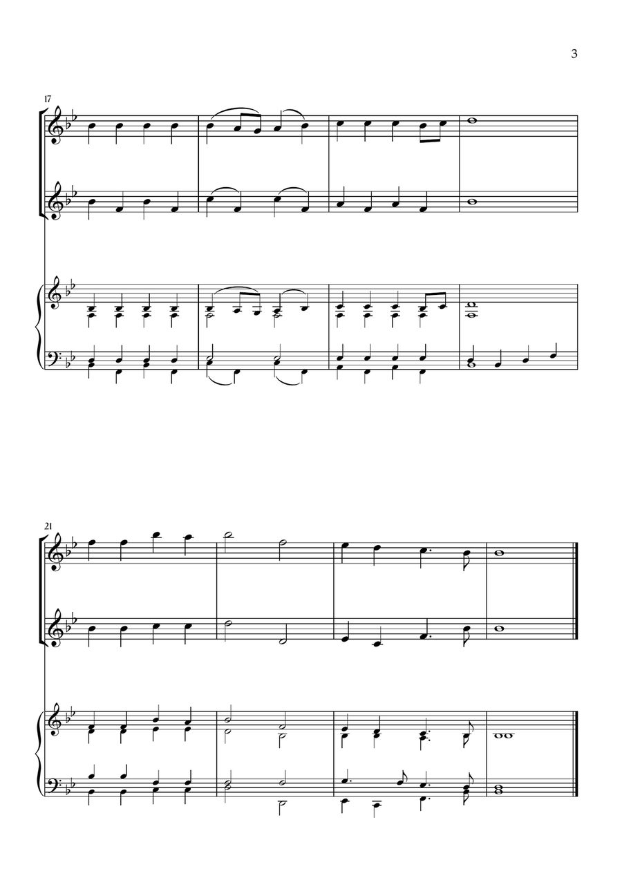 Onward, Christian Soldiers (Flute Duet and Piano) - Easy Level Flute Duet scores gallery preview page 3