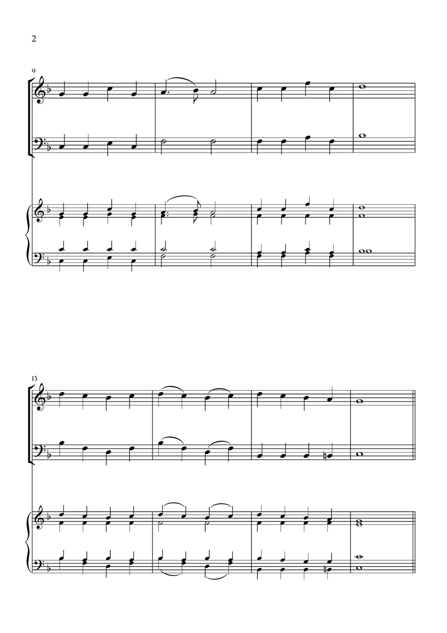 Onward, Christian Soldiers (Oboe, Bassoon and Piano) - Easy Level Woodwind Duet scores gallery preview page 2