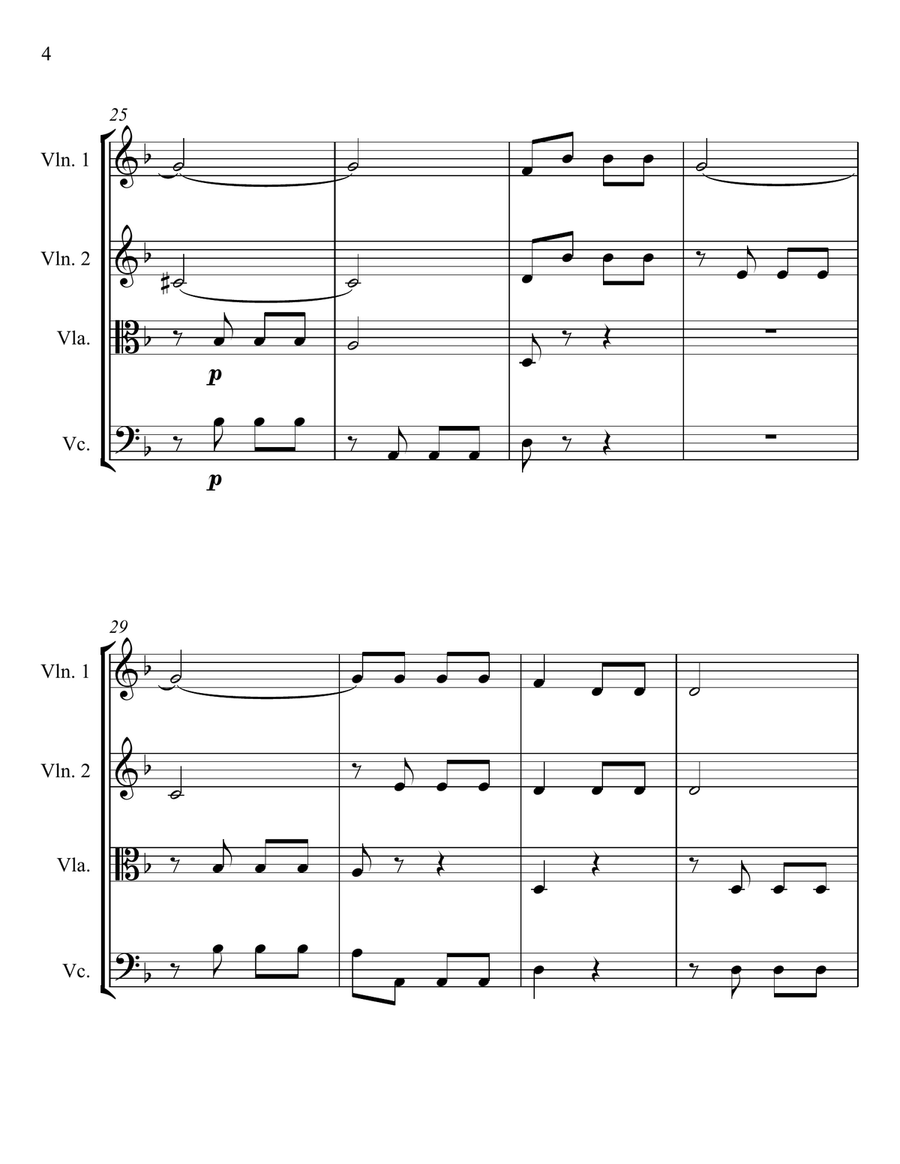 Beethoven 5th Symphony Beethoven 5th Symphony String Quartet scores gallery preview page 4