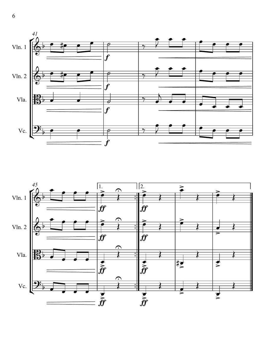 Beethoven 5th Symphony Beethoven 5th Symphony String Quartet scores gallery preview page 6