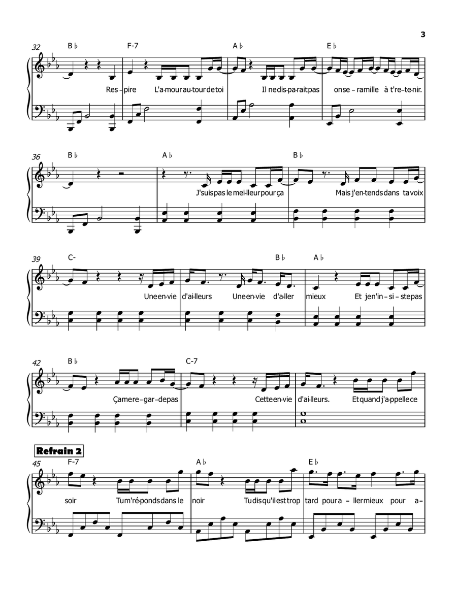 Nous On Sait Nous On Sait Piano Solo scores gallery preview page 3