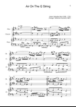 Air on the G String. For Oboe, Clarinet and Piano. Score and Parts. mini preview