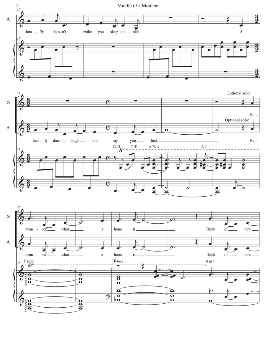 Middle Of A Moment Middle Of A Moment 4-Part scores gallery preview page 2