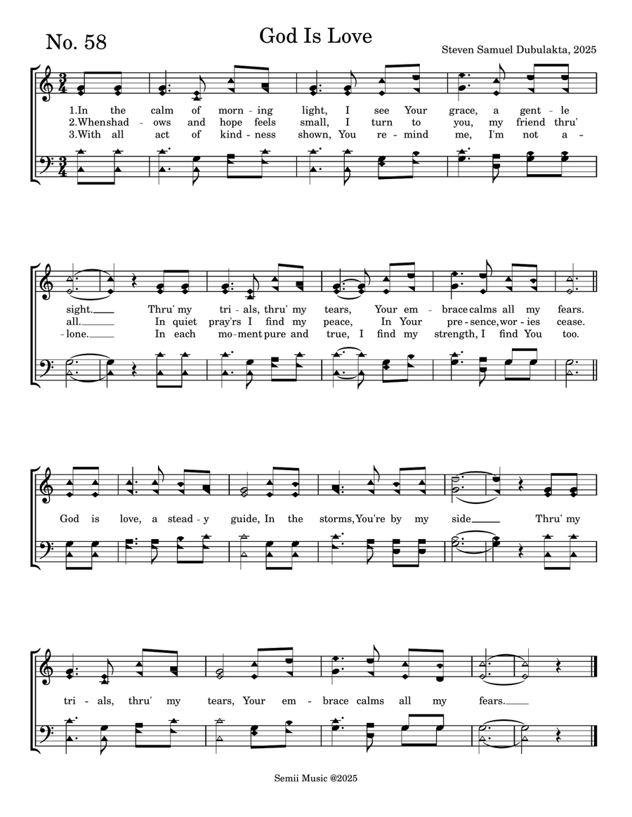 God Is Love God Is Love 4-Part scores gallery preview page 1