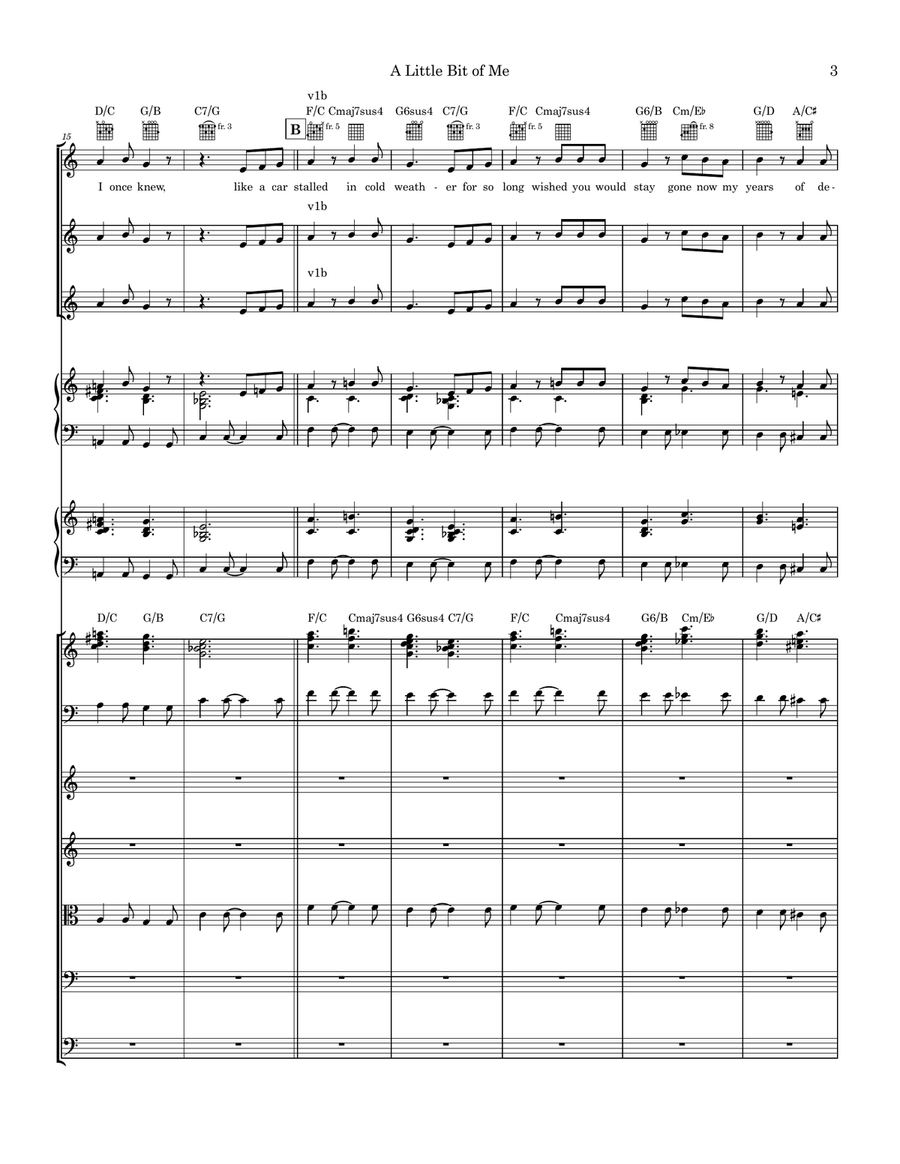 A Little Bit of Me (Orchestra) Full Orchestra scores gallery preview page 3