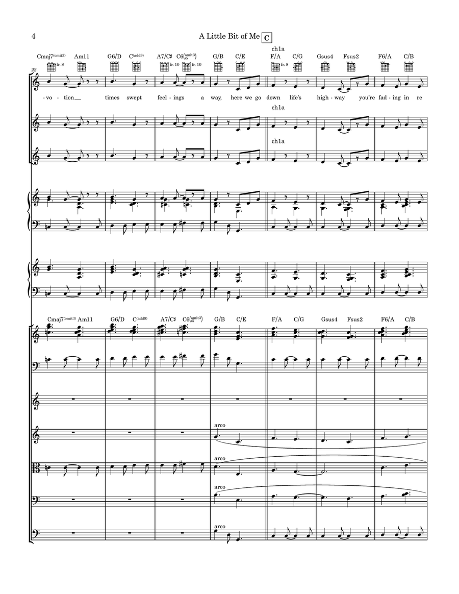 A Little Bit of Me (Orchestra) Full Orchestra scores gallery preview page 4