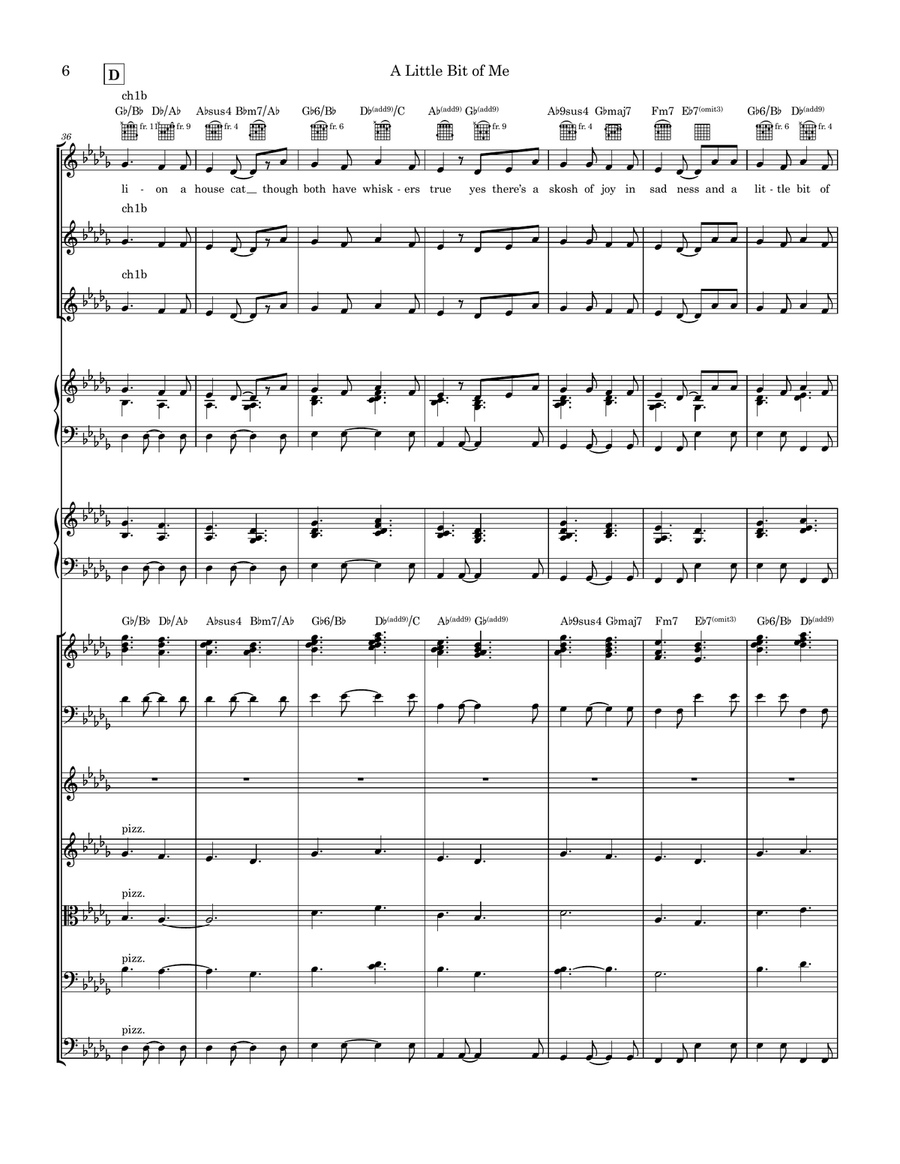 A Little Bit of Me (Orchestra) Full Orchestra scores gallery preview page 6