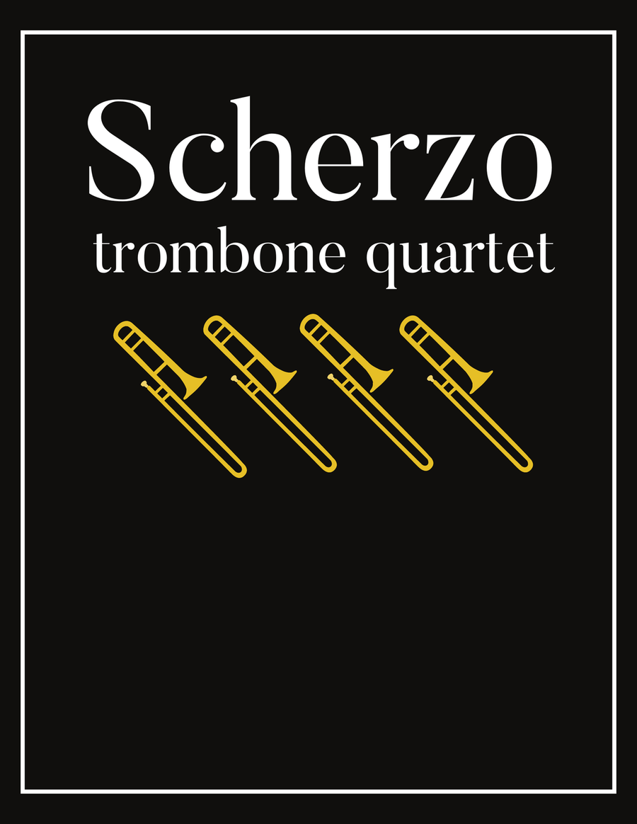 Scherzo - for trombone quartet Brass Quartet scores gallery preview page 1