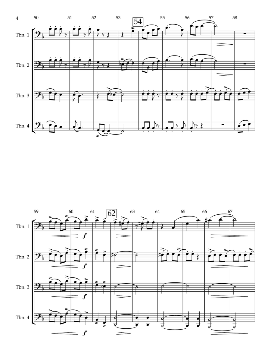 Scherzo - for trombone quartet Brass Quartet scores gallery preview page 5