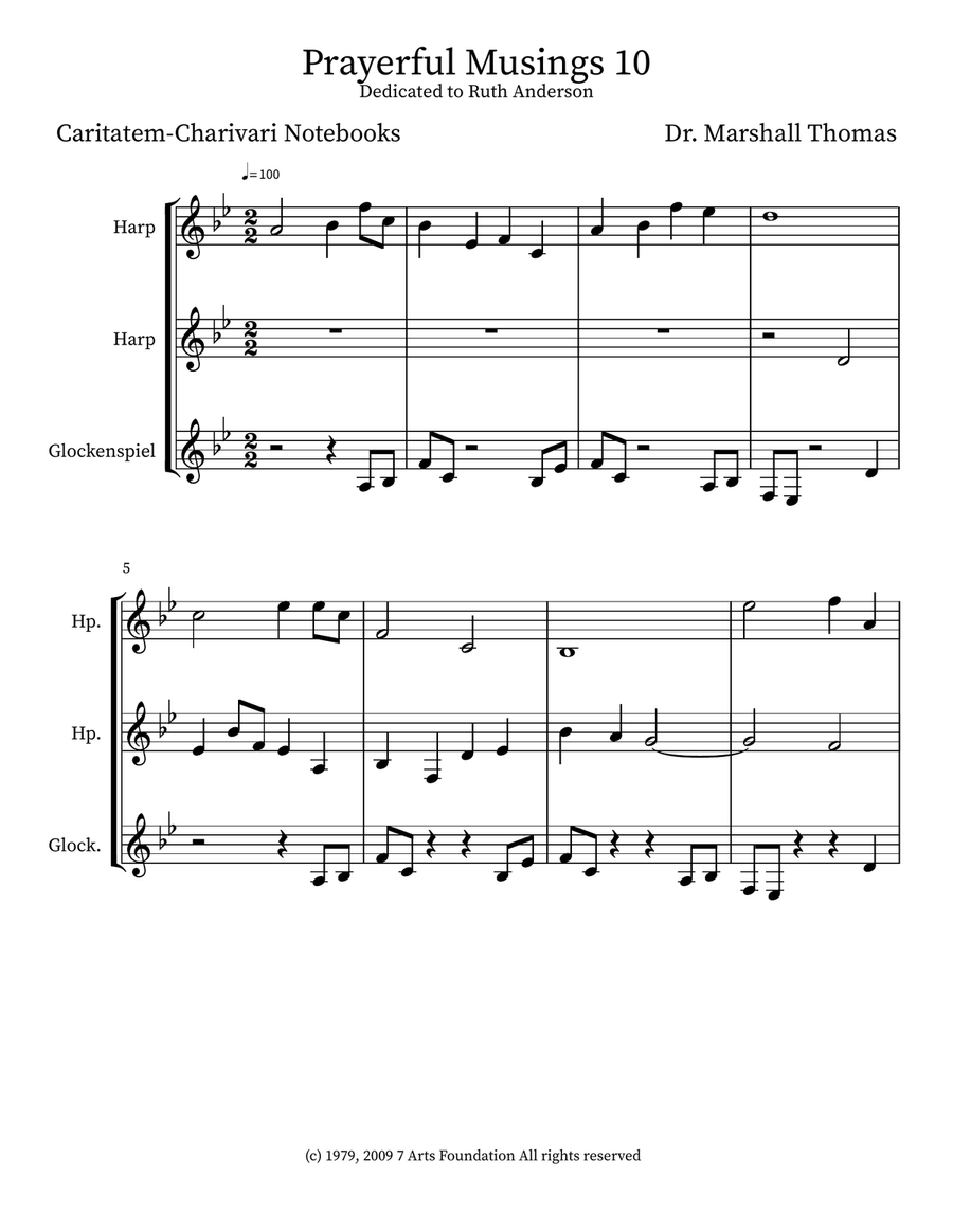 Prayerful Musings 10 Prayerful Musings 10 Small Ensemble scores gallery preview page 1
