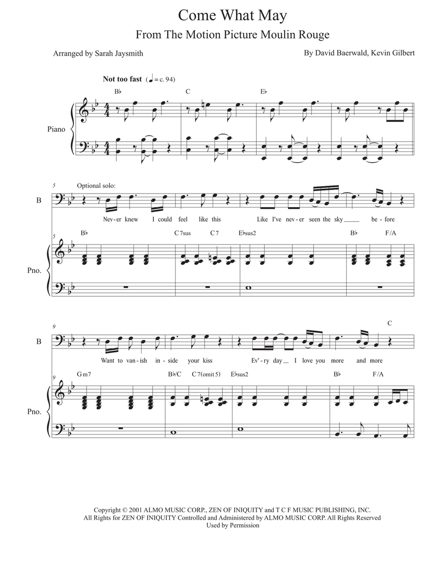 Come What May Come What May 4-Part scores gallery preview page 1