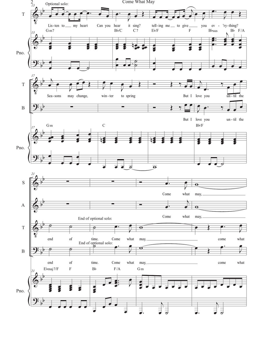 Come What May Come What May 4-Part scores gallery preview page 2