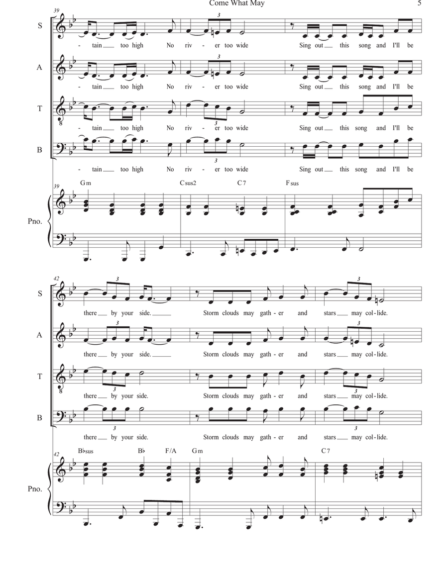 Come What May Come What May 4-Part scores gallery preview page 5