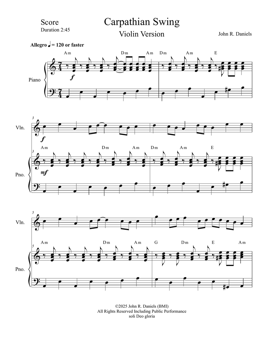 Carpathian Swing - Violin Solo Violin Solo scores gallery preview page 4