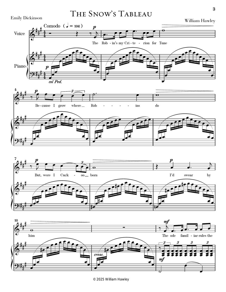 The Snow'a Tableau The Snow'a Tableau Piano, Vocal scores gallery preview page 3