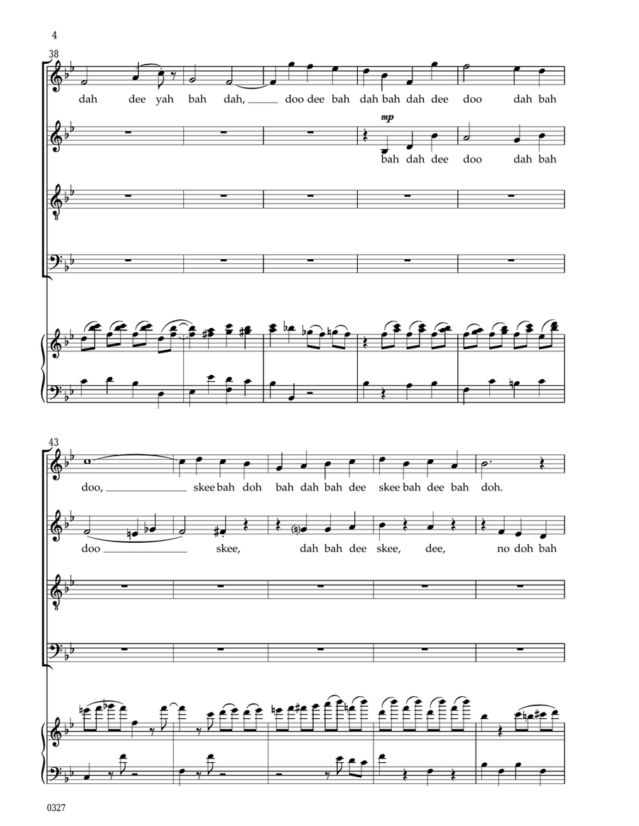 CHRISMAS SIC MUSIC (I DON' TAP NO FOOT FO' PATTY PAN) 4-Part scores gallery preview page 4