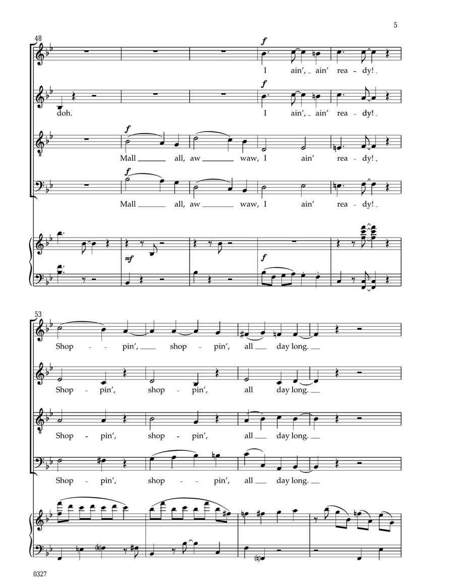 CHRISMAS SIC MUSIC (I DON' TAP NO FOOT FO' PATTY PAN) 4-Part scores gallery preview page 5