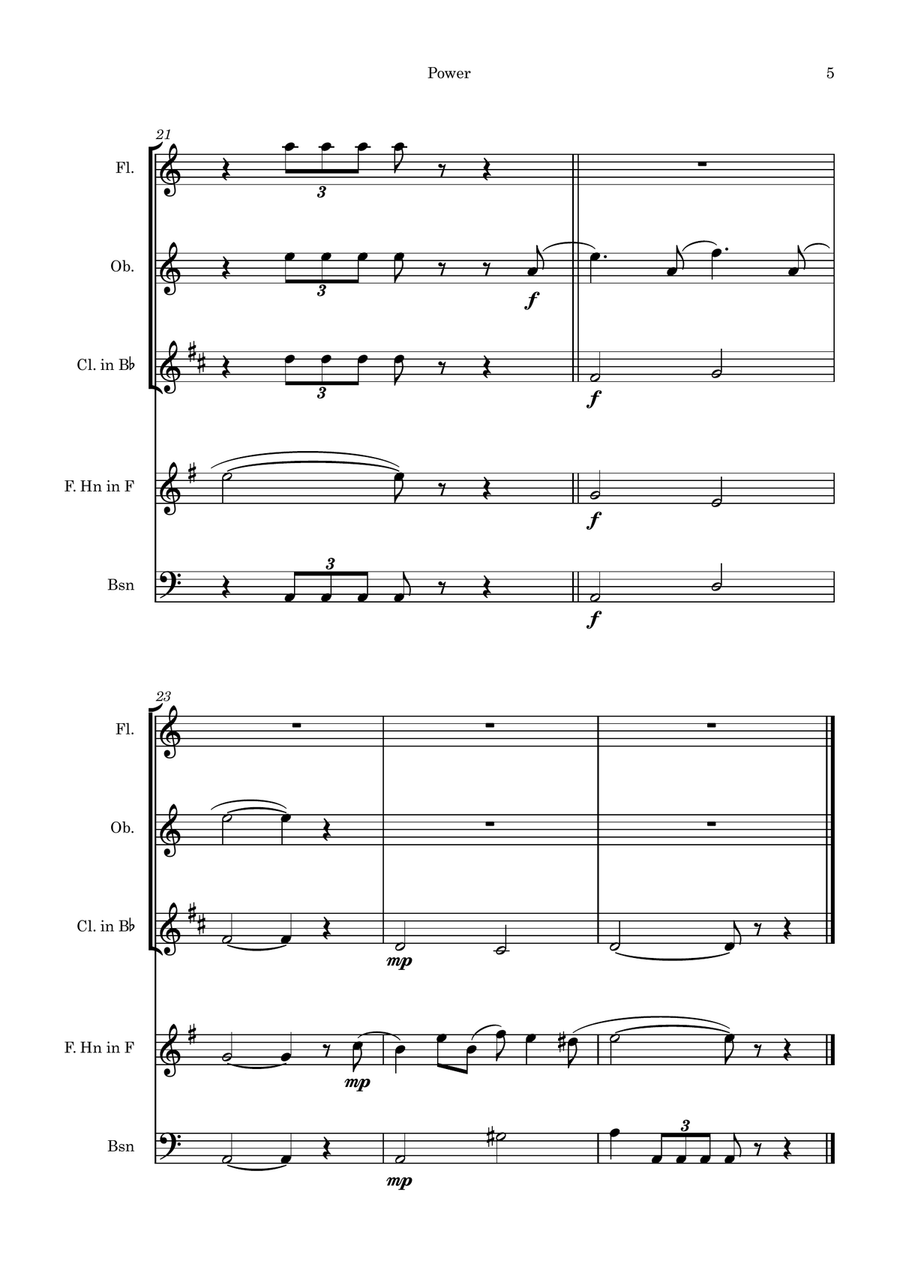 The Wolf The Wolf Woodwind Quintet scores gallery preview page 5