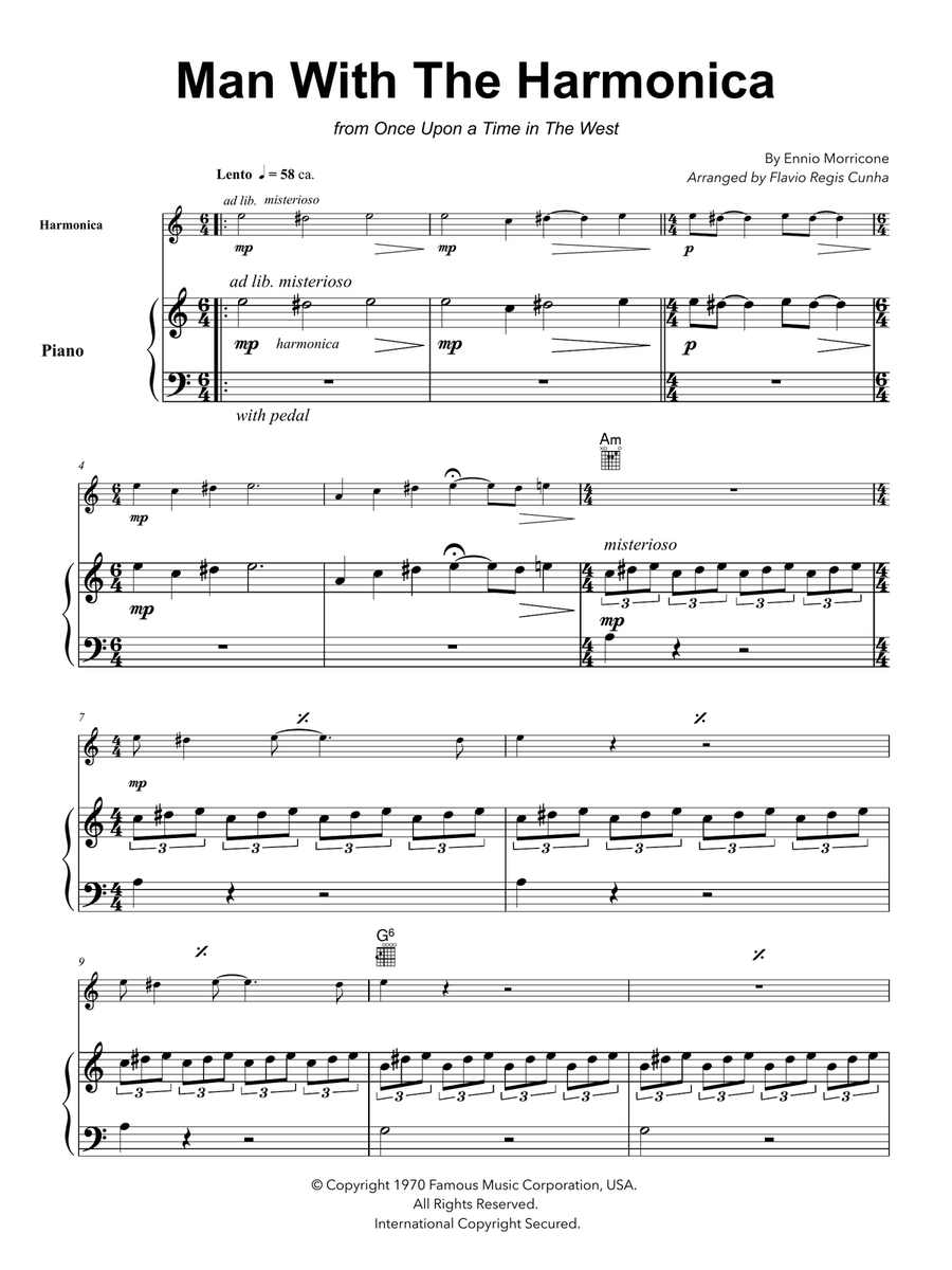 Man With The Harmonica Harmonica scores gallery preview page 3