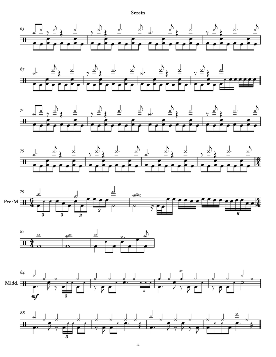 Serein Serein Drum Set scores gallery preview page 3