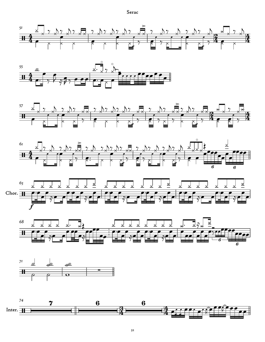 Serac Serac Drum Set scores gallery preview page 3