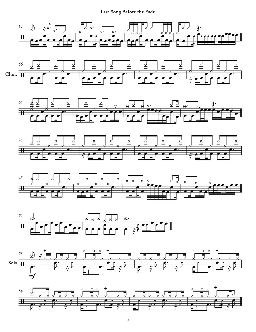 Last Song Before The Fade Drum Set scores gallery preview page 3