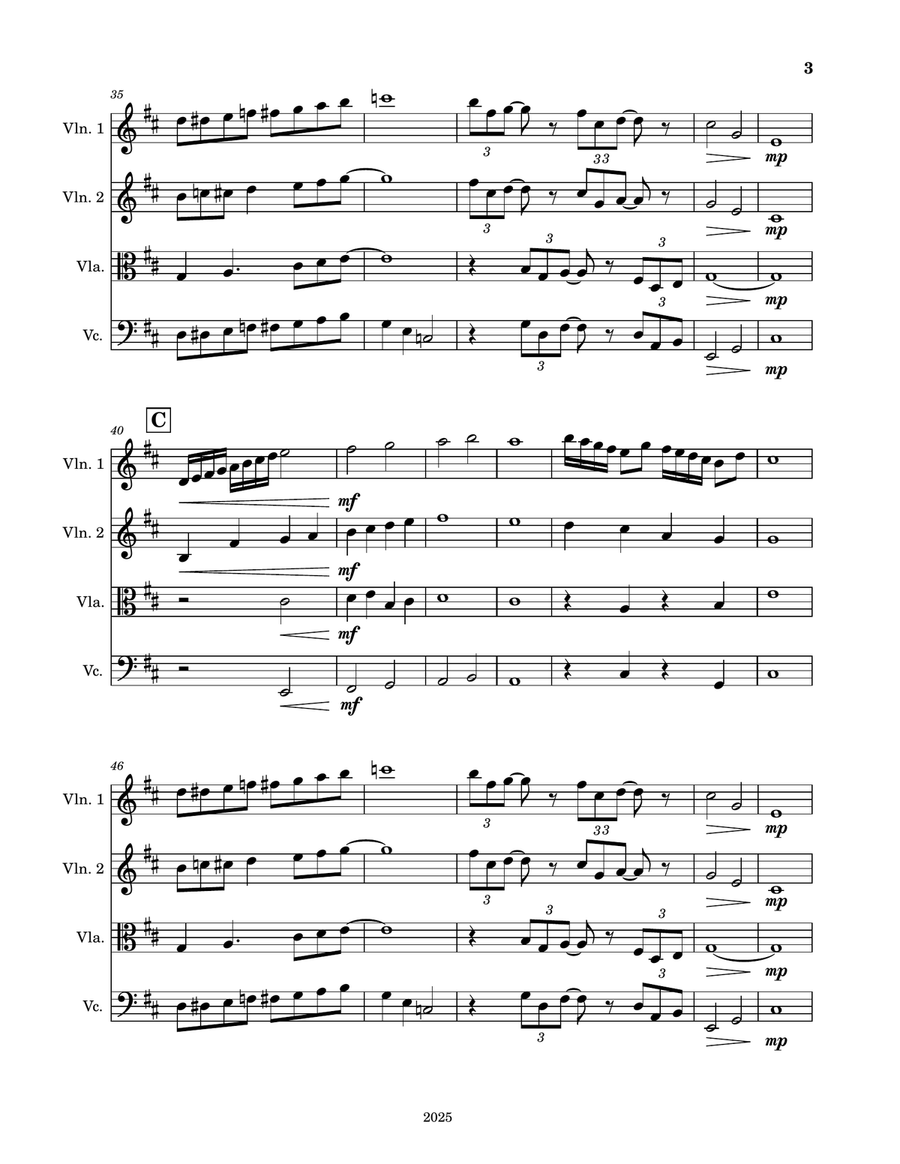 A Ship on the Horizon A Ship on the Horizon String Quartet scores gallery preview page 3