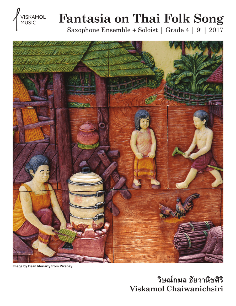 Fantasia on Thai Folk Tune (Saxophone Ensemble + Soloist) Woodwind Ensemble scores gallery preview page 1