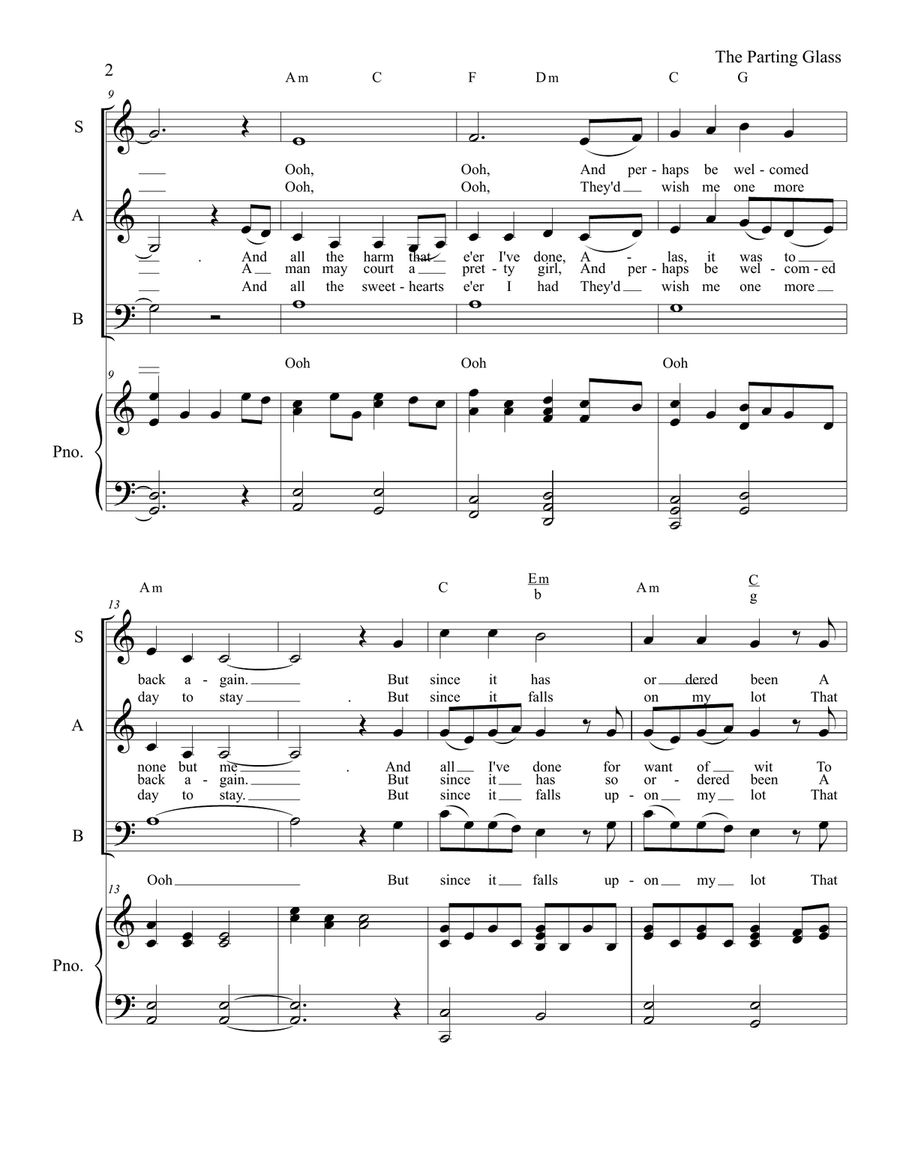 The Parting Glass The Parting Glass 3-Part scores gallery preview page 2