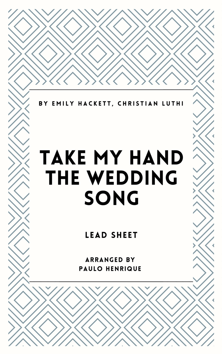 Take My Hand The Wedding Song Chamber Music scores gallery preview page 1