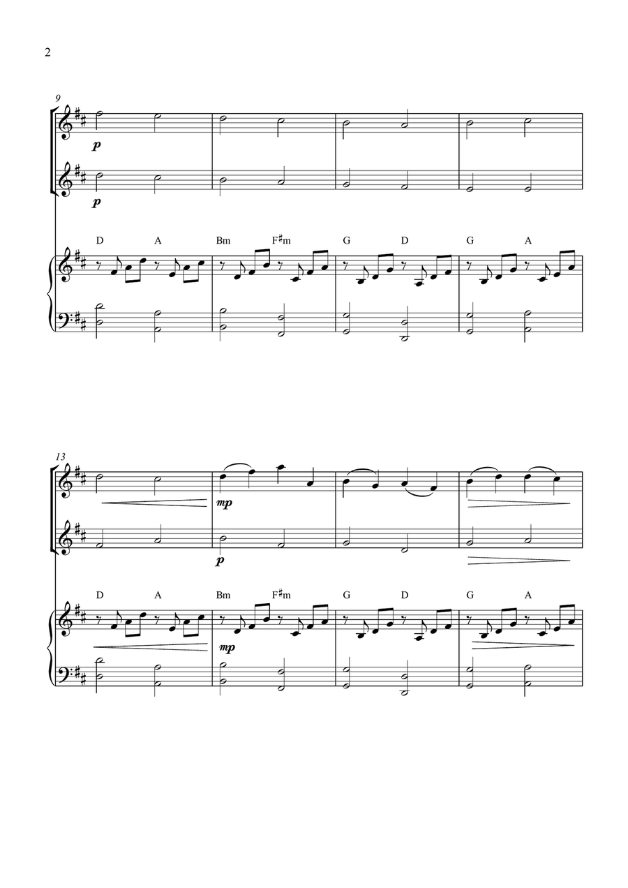Canon in D Canon in D String Duet scores gallery preview page 2