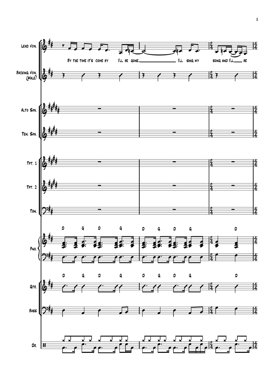 I'll Be Gone I'll Be Gone Jazz Ensemble scores gallery preview page 5