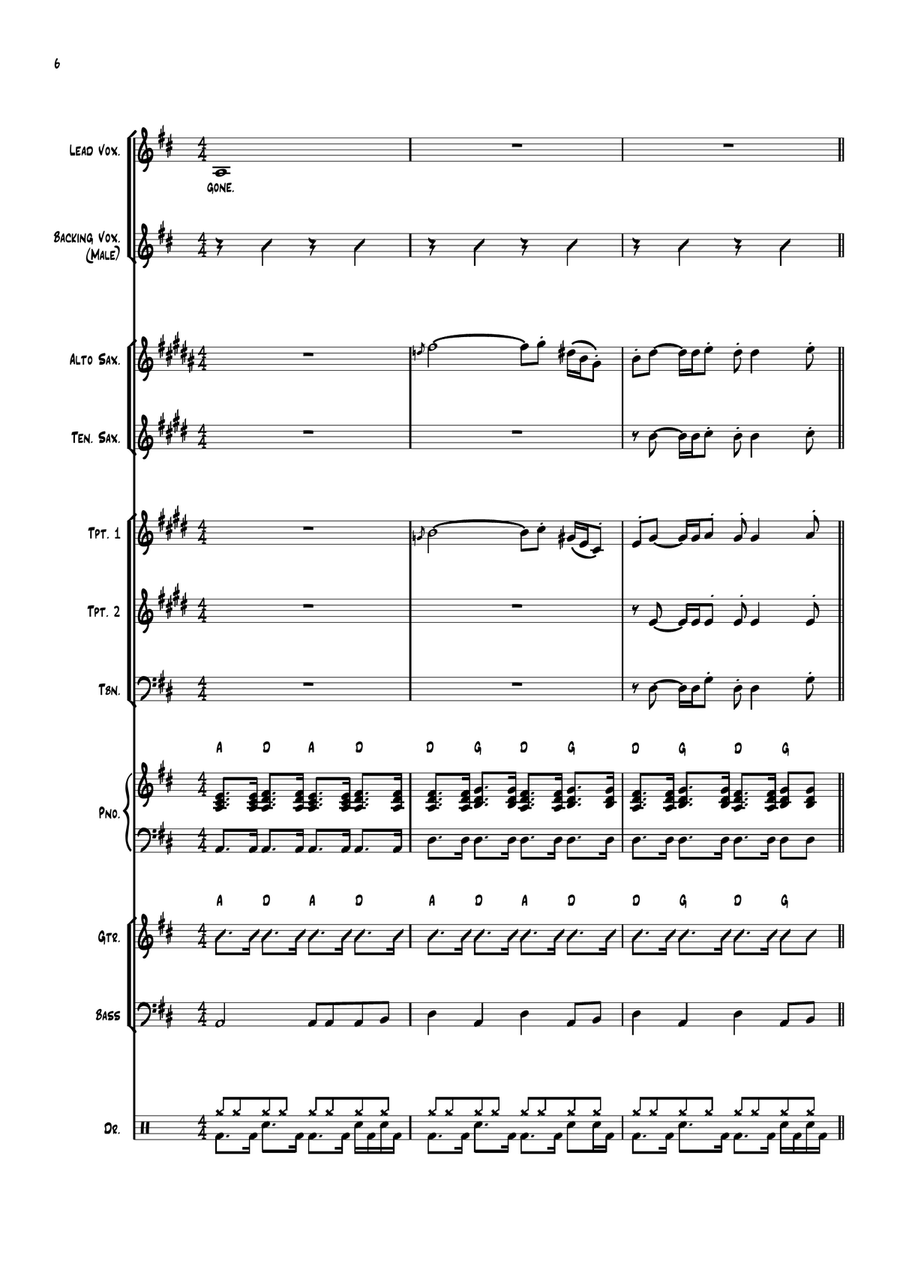 I'll Be Gone I'll Be Gone Jazz Ensemble scores gallery preview page 6