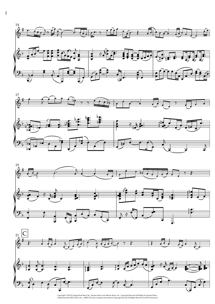 What A Wonderful World B-Flat Clarinet scores gallery preview page 2