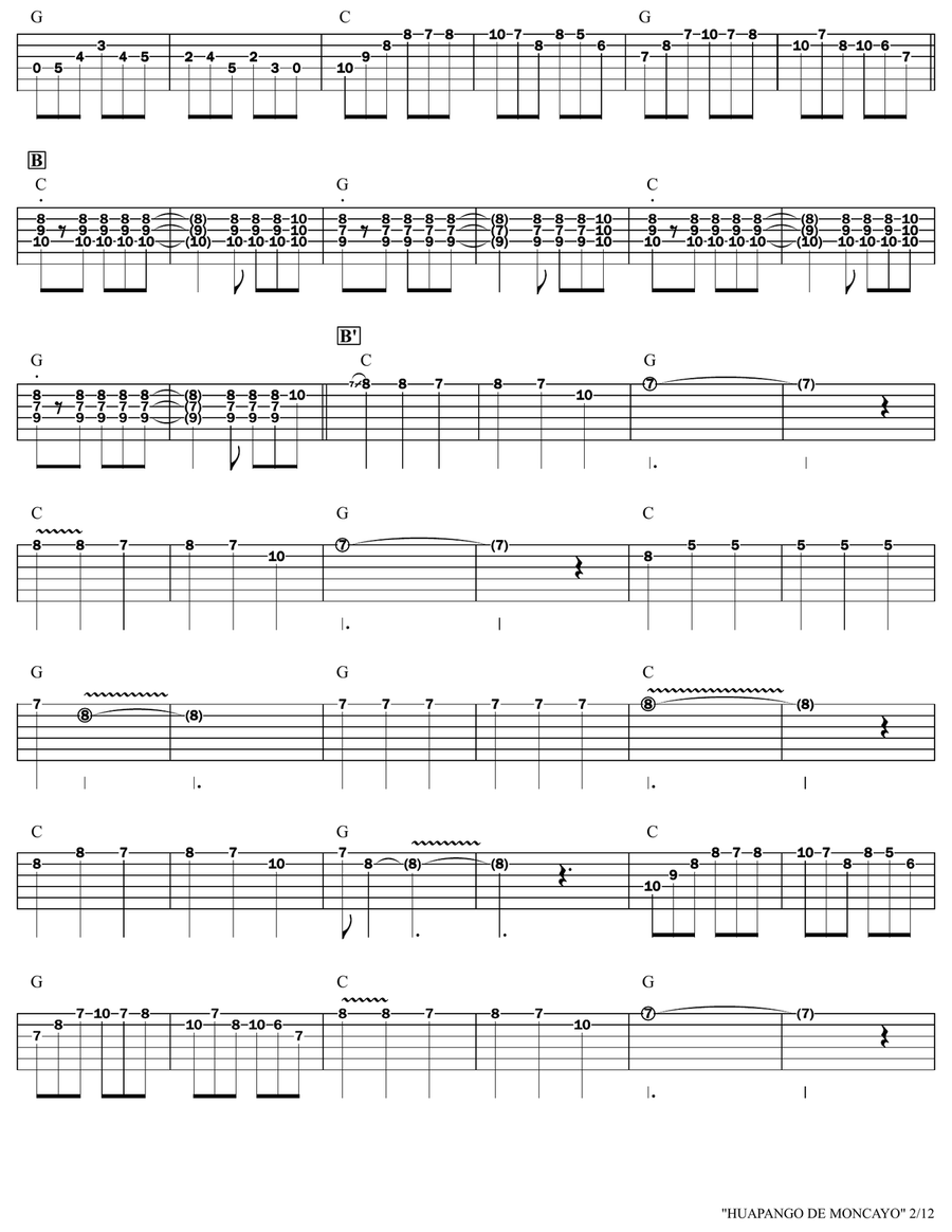 Huapango Huapango Acoustic Guitar scores gallery preview page 2