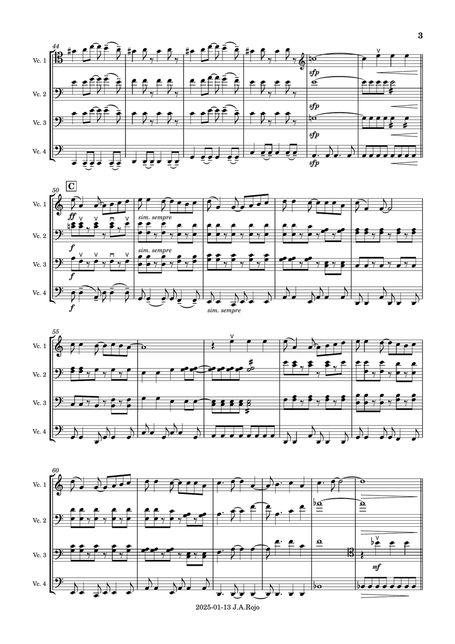 Can't Take My Eyes Off Of You String Quartet scores gallery preview page 3