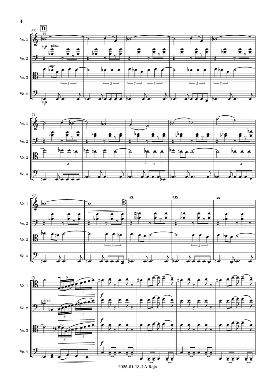Can't Take My Eyes Off Of You String Quartet scores gallery preview page 4