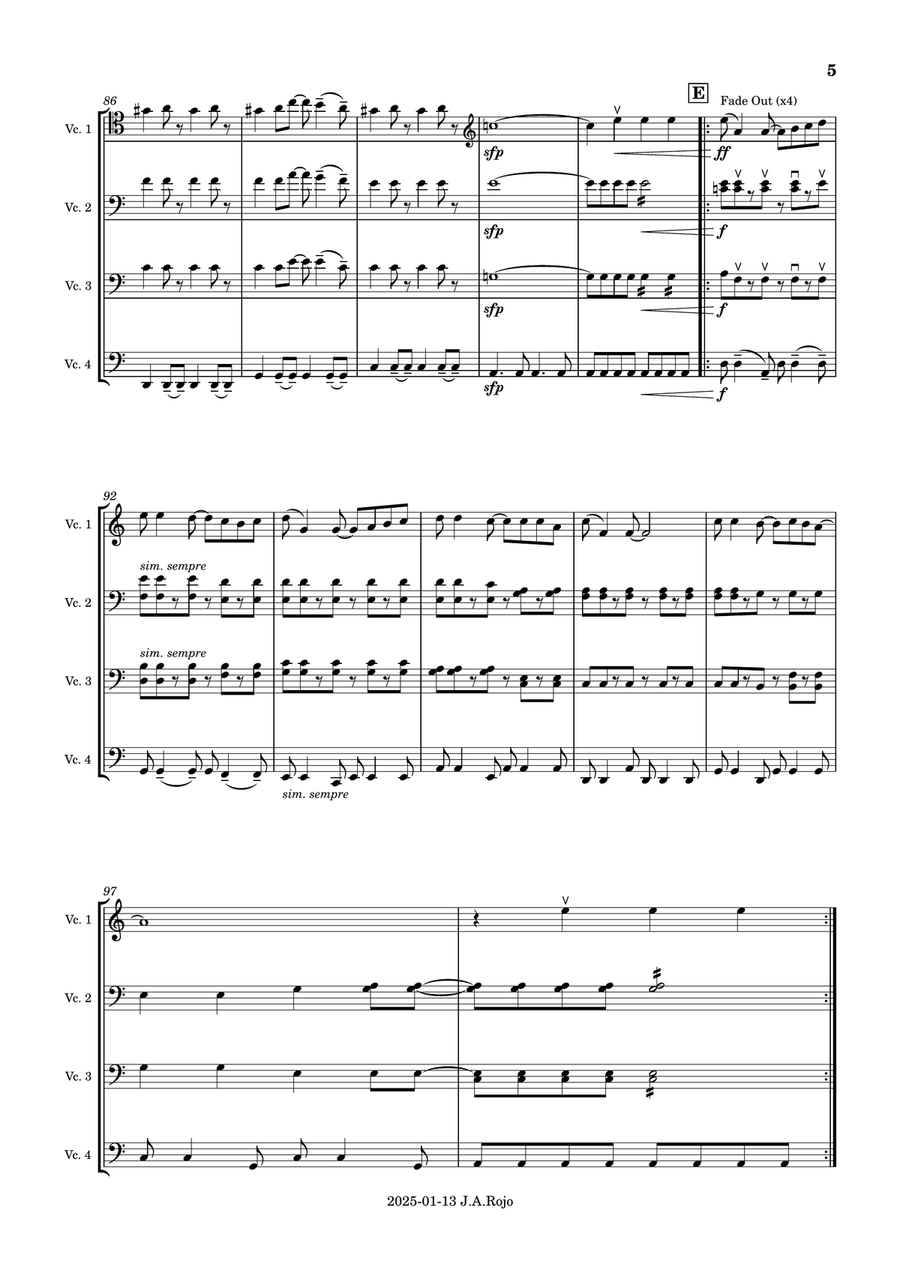 Can't Take My Eyes Off Of You String Quartet scores gallery preview page 5