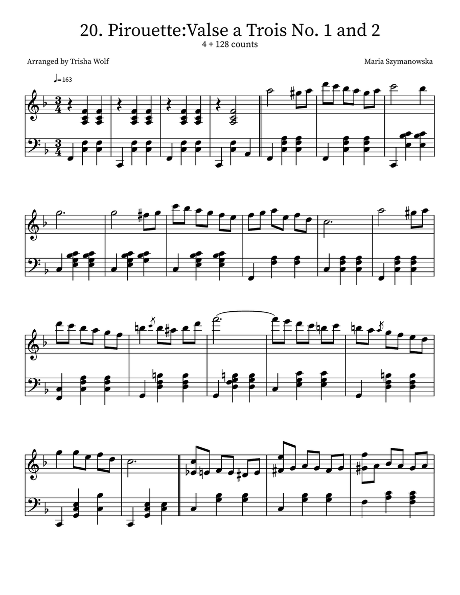 Pirouette: Valse a trois No. 1 and 2 Piano Solo scores gallery preview page 1