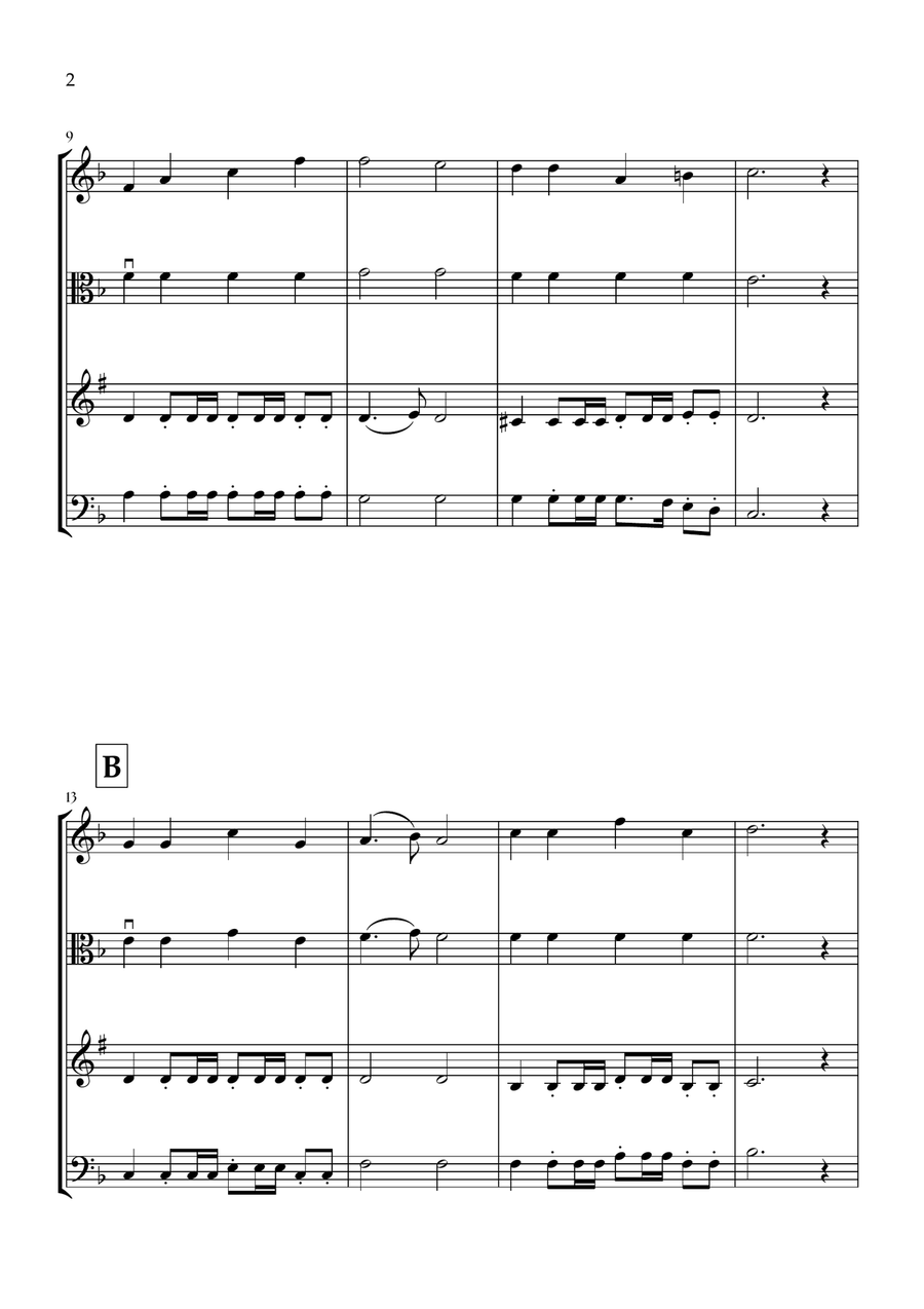 Onward, Christian Soldiers (Oboe, Viola, Clarinet and Bassoon) - Easy Intermediate Level Small Ensemble scores gallery preview page 2