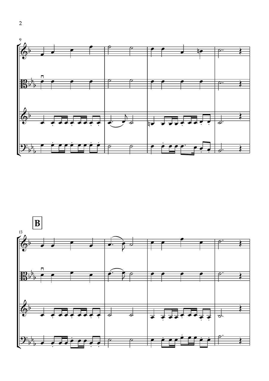 Onward, Christian Soldiers (Trumpet, Viola, Clarinet and Bassoon) - Easy Intermediate Level Small Ensemble scores gallery preview page 2