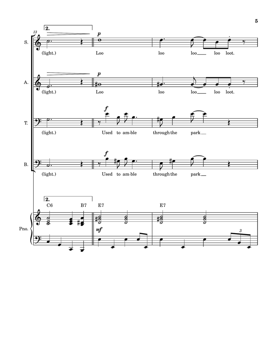 I'm Beginning To See The Light 4-Part scores gallery preview page 5