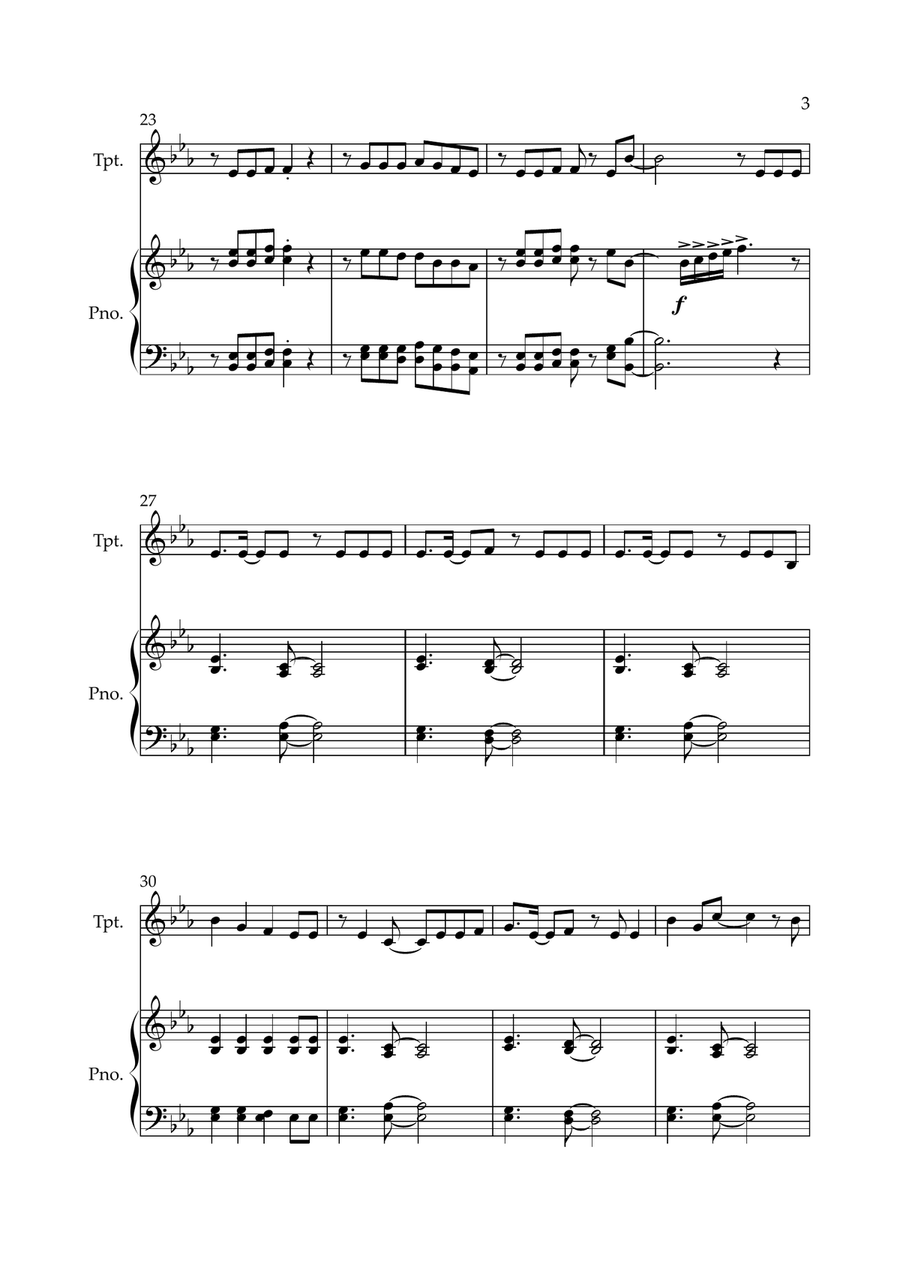 Shut Up And Dance Shut Up And Dance Trumpet Solo scores gallery preview page 3