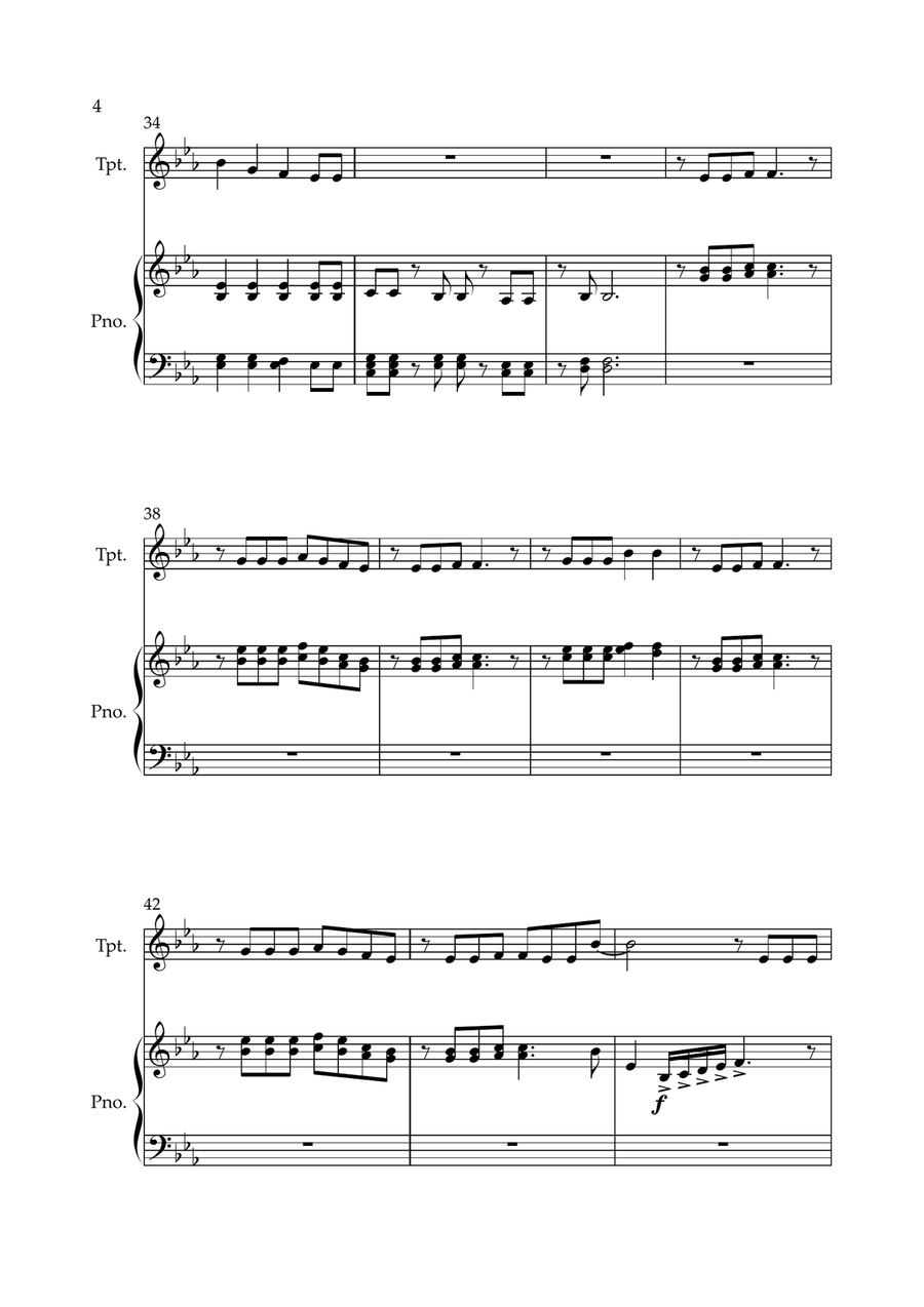 Shut Up And Dance Shut Up And Dance Trumpet Solo scores gallery preview page 4